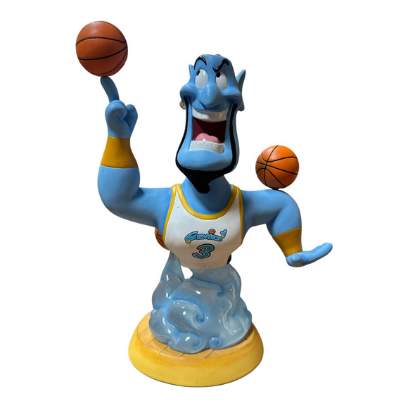 Rare Collectible Disneyland Resort Genie Aladdin Bobblehead Spinning Basketball - Picture 1 of 9